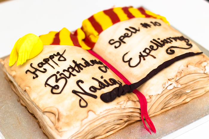 Harry Potter Open Spell Book Birthday Cake
