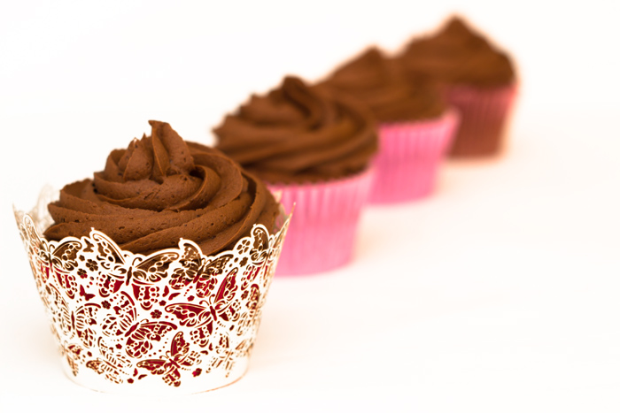 Rose Chocolate Cupcakes