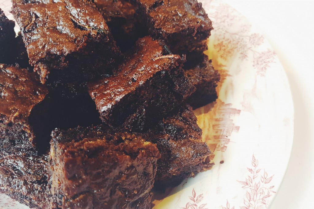 Sugar Free, Gluten Free, Chocolate and Courgette Brownies