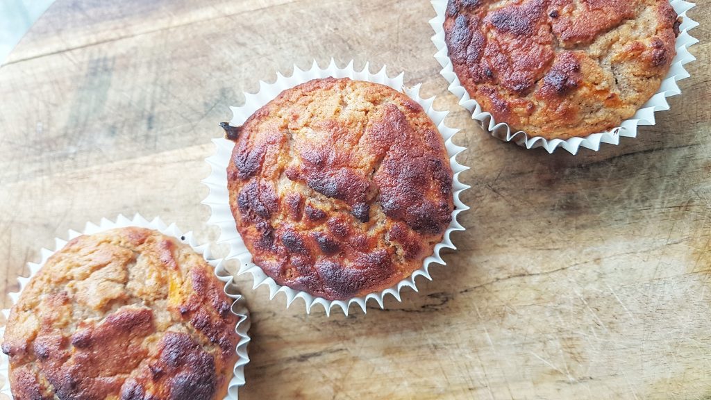 (Reasonably) High Protein Carrot Cake Muffins