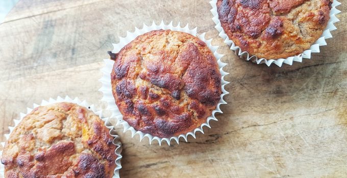 (Reasonably) High Protein Carrot Cake Muffins